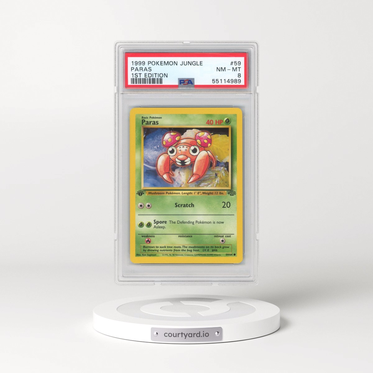 1999 Paras 1st Edition - Pokémon Pokémon Jungle PSA 8 NM-MT